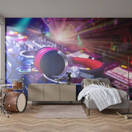 Papel de Parede Premium Sand - Vai ser uma loucura - Música, Estúdio de música, Fones de ouvido - 150x105 cm