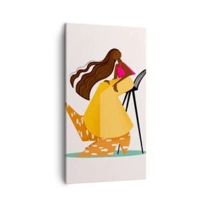 Quadro em tela - Moda também é divertida - 45x80 cm