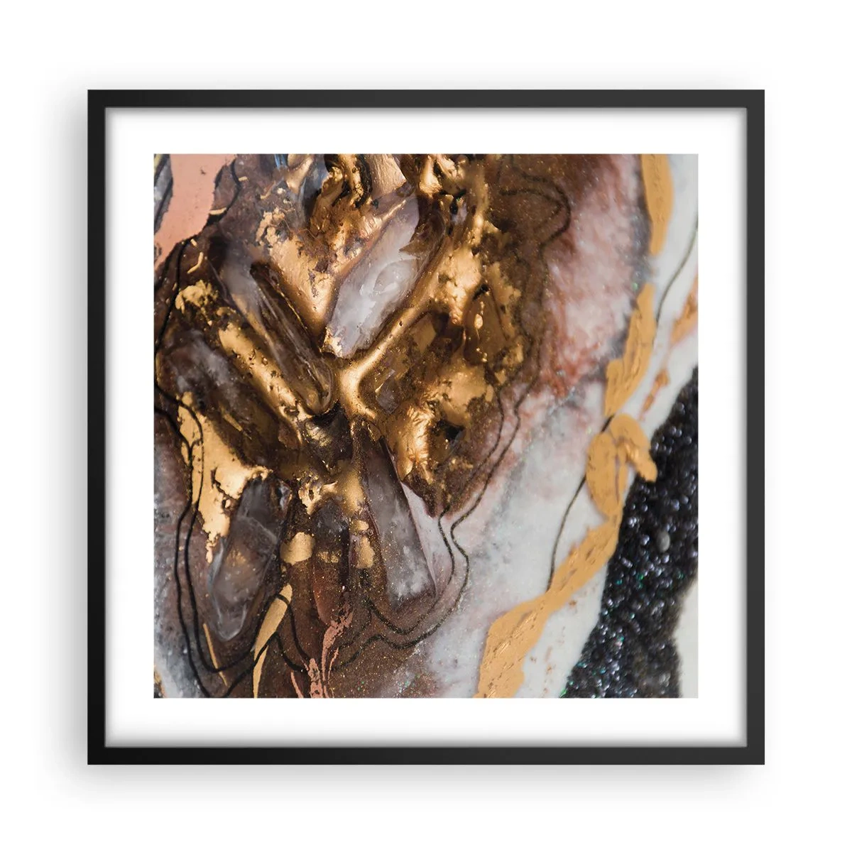 Pôster com moldura preta - O elemento terra - 50x50 cm