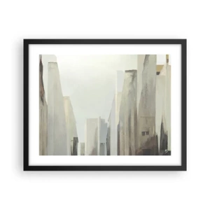 Pôster com moldura preta - Sonho com a cidade - 50x40 cm