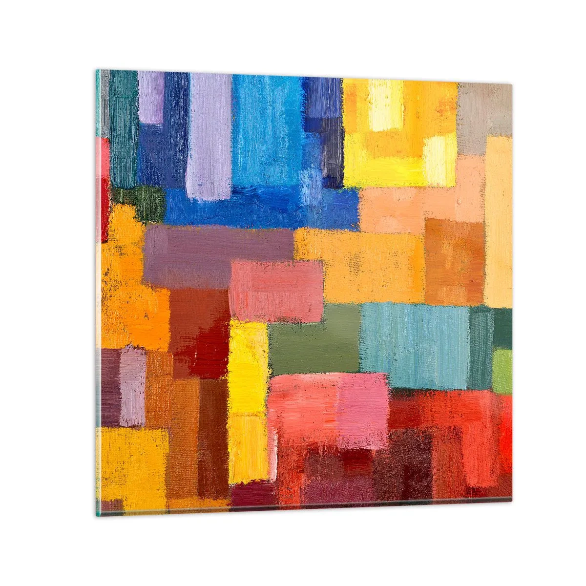 Quadro em vidro - Cada um diferente, todos coloridos - 60x60 cm