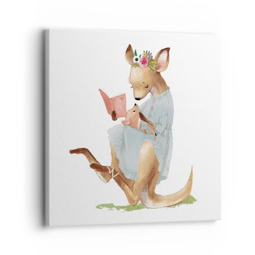 Quadro em tela - Leia para mim, mamãe - 30x30 cm