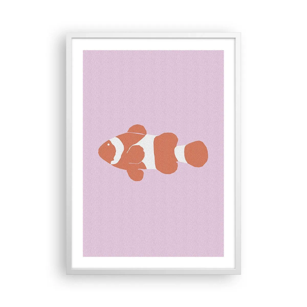 Pôster em moldura branca - Em coral no rosto e na cauda - 50x70 cm