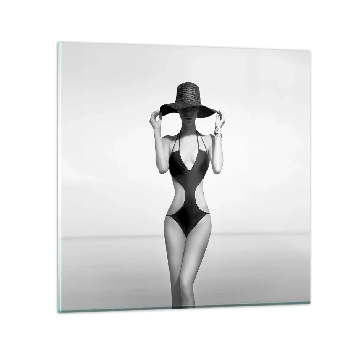 Quadro em vidro - Meu nome é: Elegância - 70x70 cm