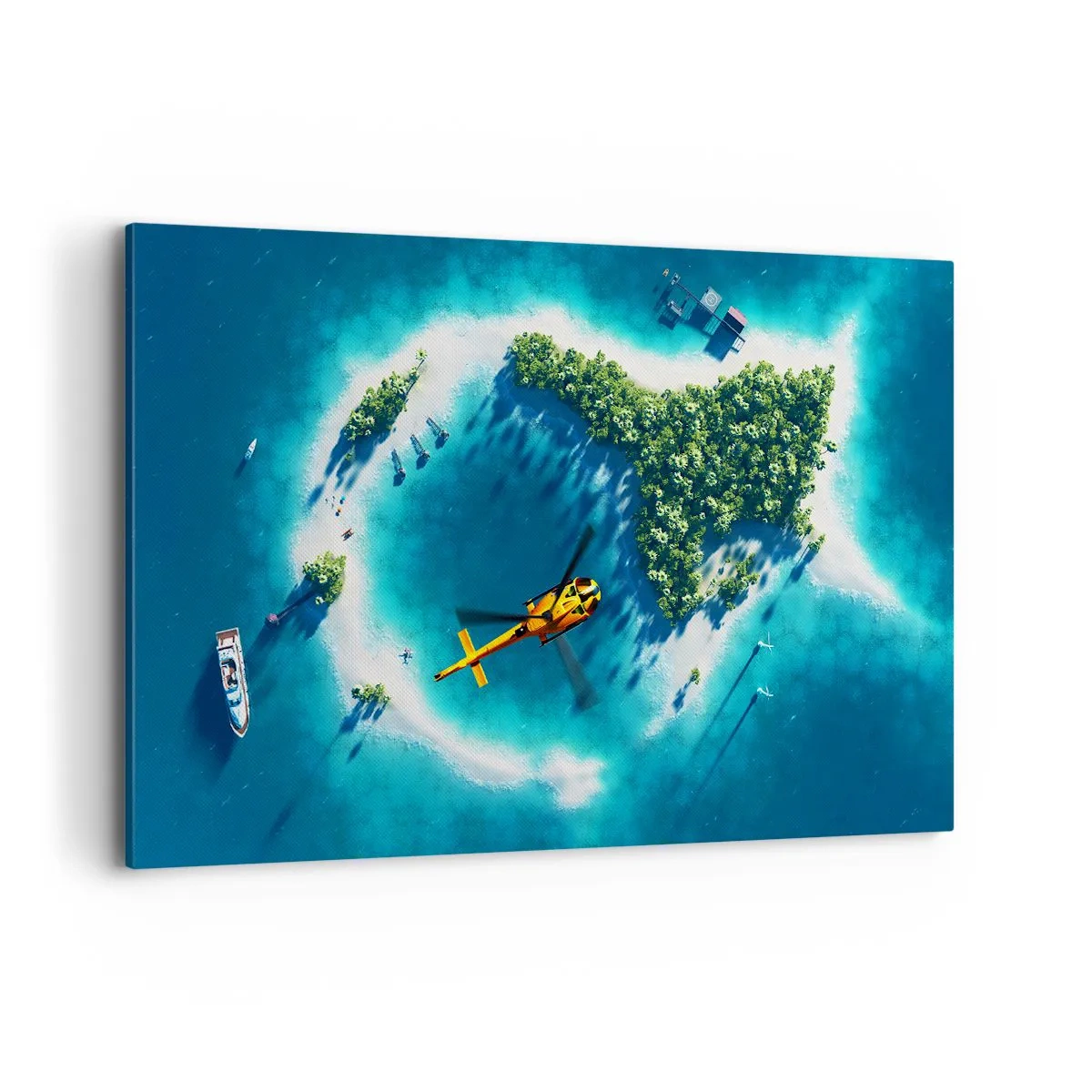 Quadro em tela - Compre uma ilha para si - 120x80 cm