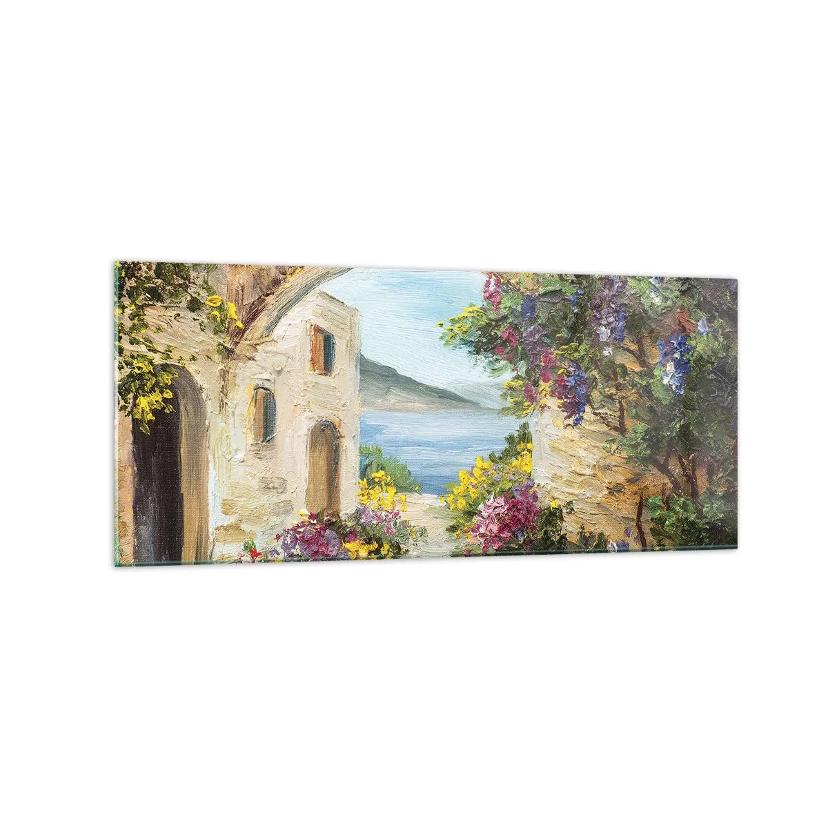 Quadro em vidro - O encanto da província costeira - 120x50 cm