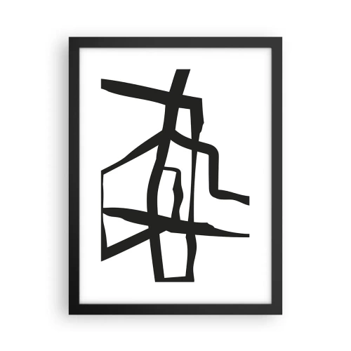 Pôster com moldura preta - Projeto preto e branco - 30x40 cm
