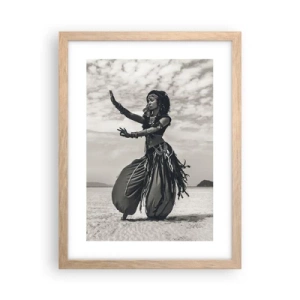 Pôster com moldura de carvalho claro - Dança das Ilhas do Sul - 30x40 cm