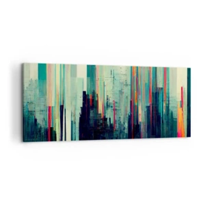 Quadro em tela - Cidade futurista - 100x40 cm