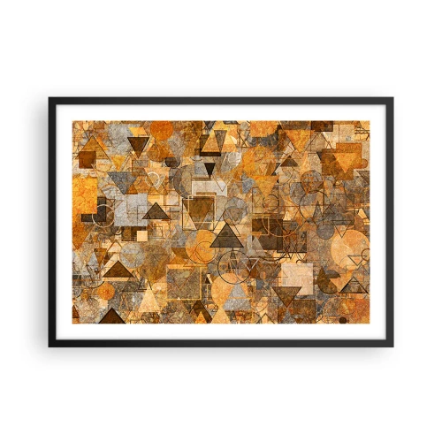 Pôster com moldura preta - O mundo em forma - 70x50 cm