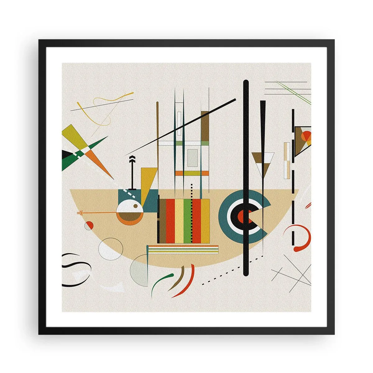 Pôster com moldura preta - E o mundo ri - 60x60 cm