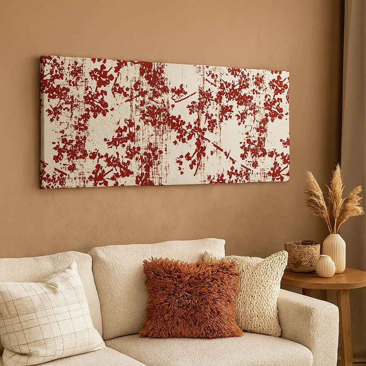 Quadro em tela - Como chita antiga - 100x40 cm