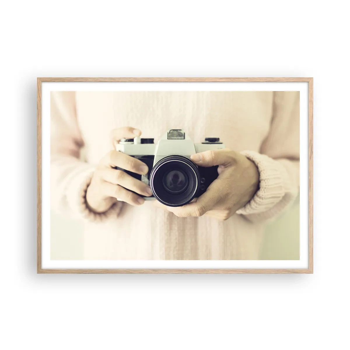 Pôster com moldura de carvalho claro - Para ver mais... - 100x70 cm