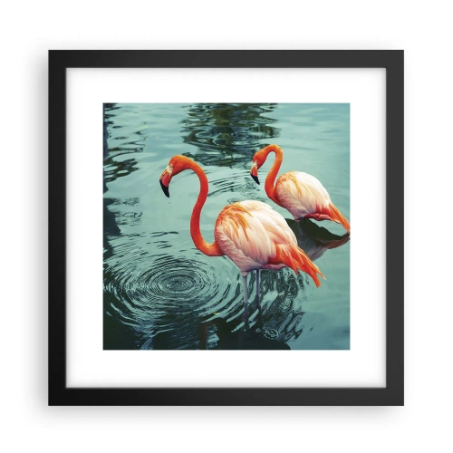 Pôster com moldura preta - Estamos na moda agora - 30x30 cm