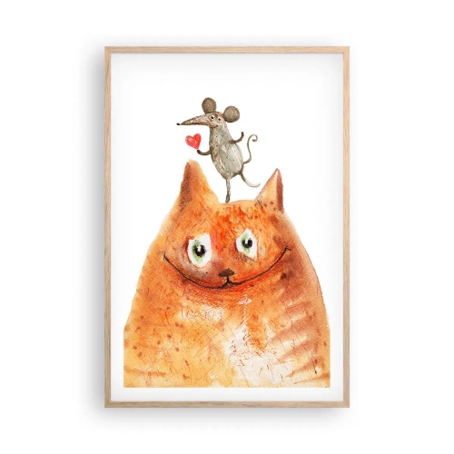 Pôster com moldura de carvalho claro - Paradoxos do amor - 61x91 cm