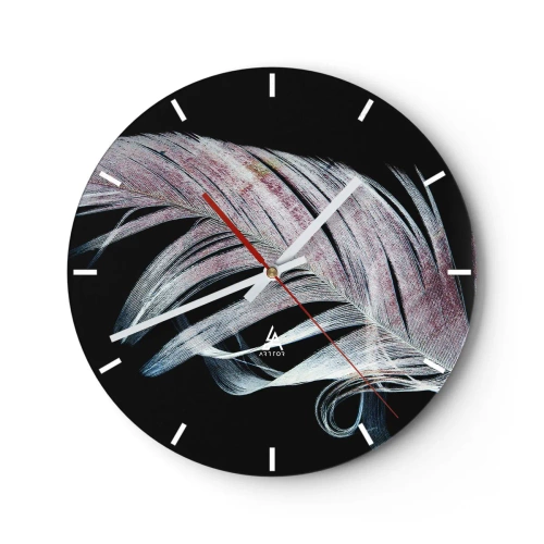 Relógio de parede - Relógio em vidro - Pense no toque - 40x40 cm