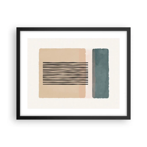 Pôster com moldura preta - Está tudo bem - 50x40 cm