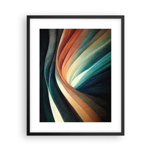 Pôster com moldura preta - Tecido de cores - 40x50 cm