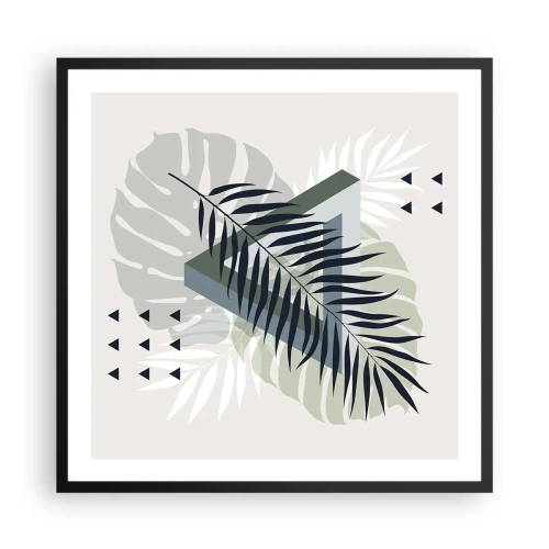 Pôster com moldura preta - Natureza e geometria – duas ordens? - 60x60 cm