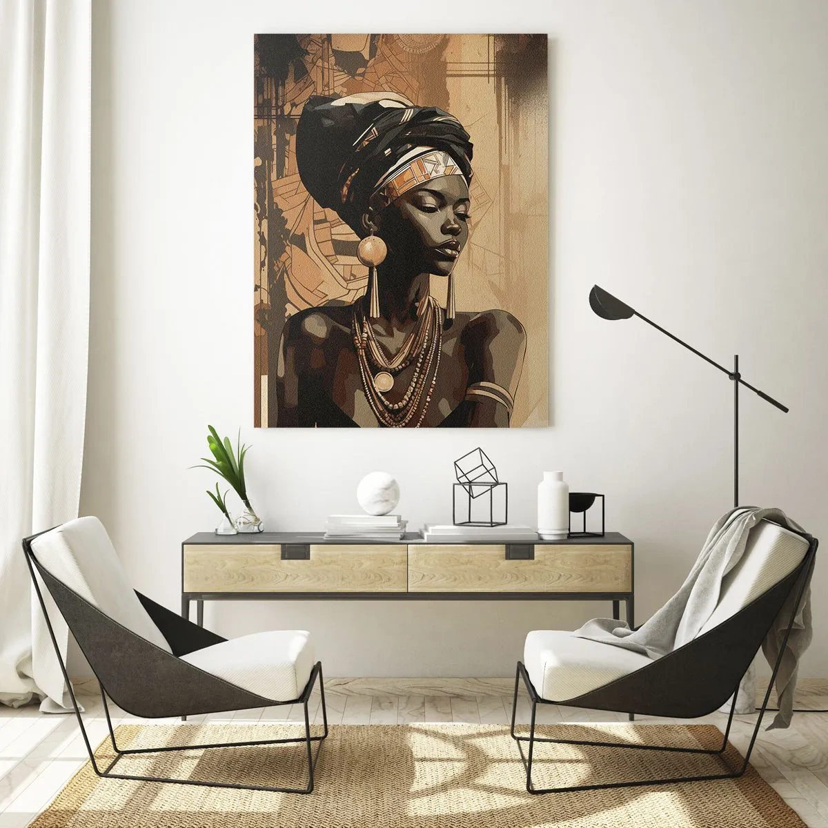 Quadro em vidro - Majestade africana - 50x70 cm