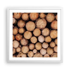 Pôster em moldura branca - Um novo começo - 50x50 cm