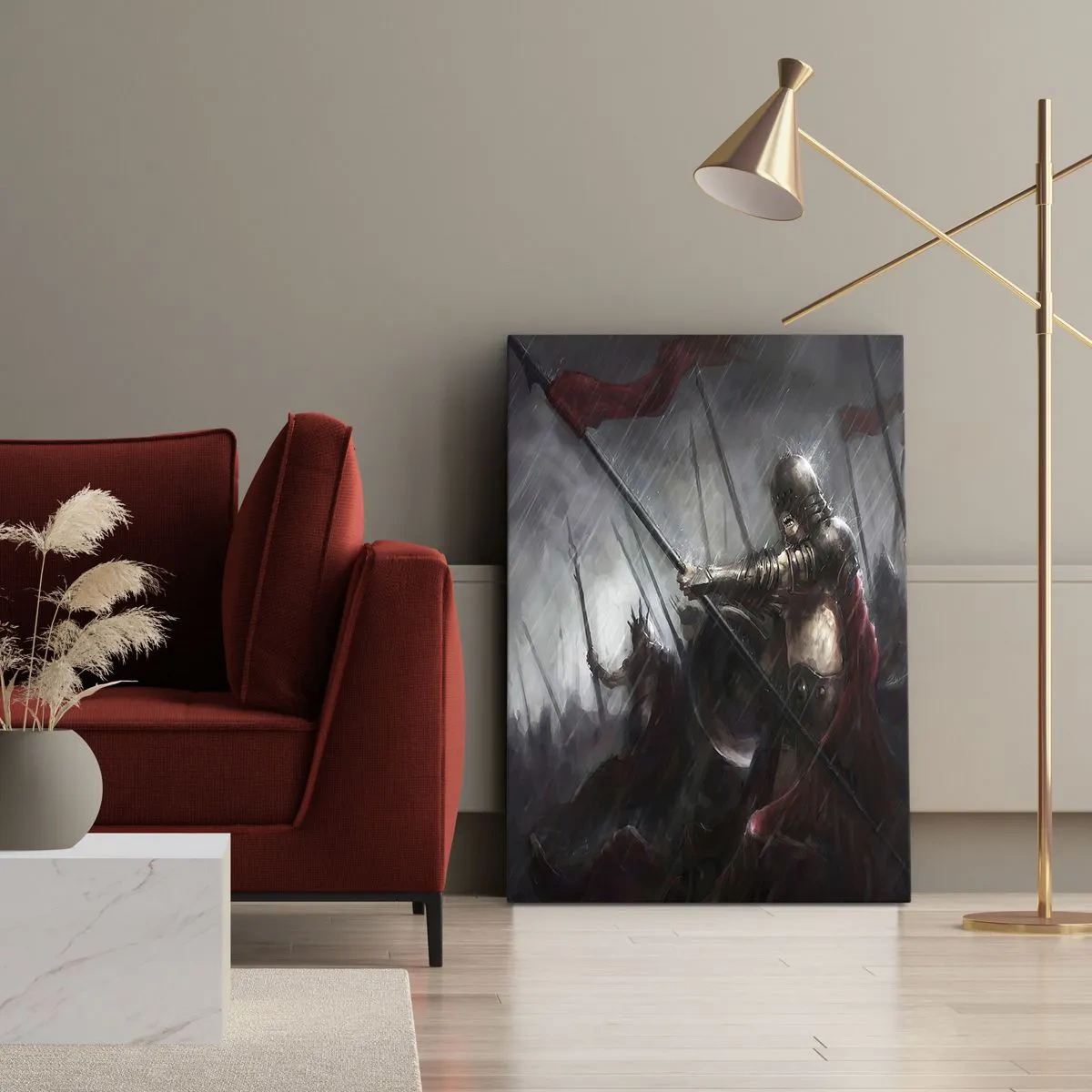 Quadro em tela - Viajante, vá e diga a Esparta... - 45x80 cm