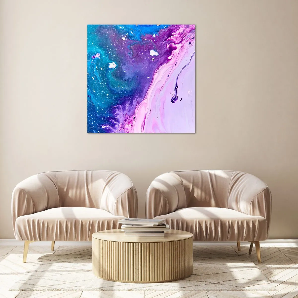 Quadro em vidro - Yin e yang - 60x60 cm