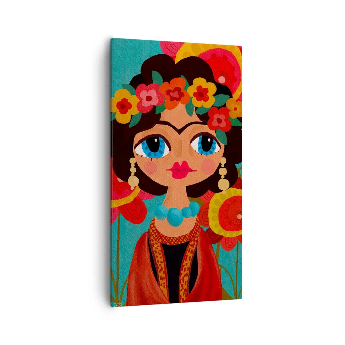 Quadro em tela - Senhorita papoula - 55x100 cm