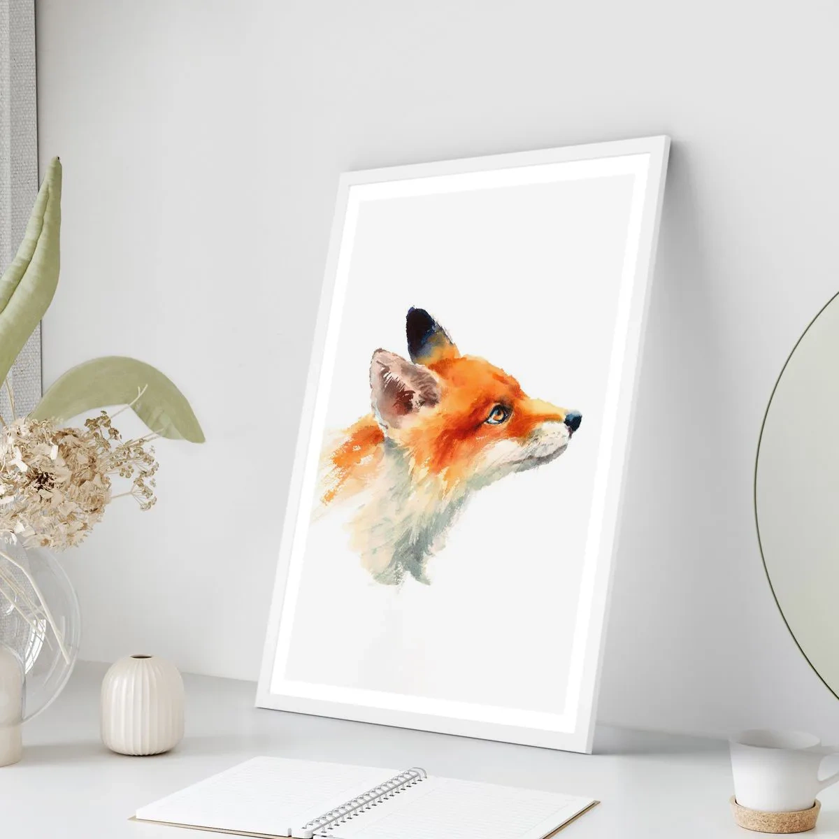 Pôster em moldura branca - Nunca é demais ter cuidado - 61x91 cm