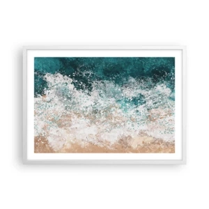 Pôster em moldura branca - Histórias do mar - 70x50 cm