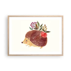 Pôster com moldura de carvalho claro - Já gostas de mim - 70x50 cm