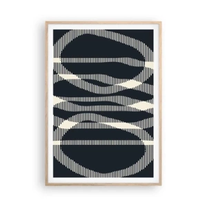 Pôster com moldura de carvalho claro - Uma tentativa de quebrar a escuridão - 70x100 cm