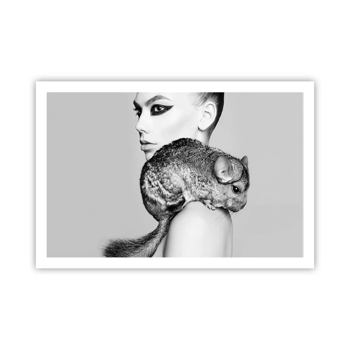 Pôster - A dama com a chinchila - 91x61 cm