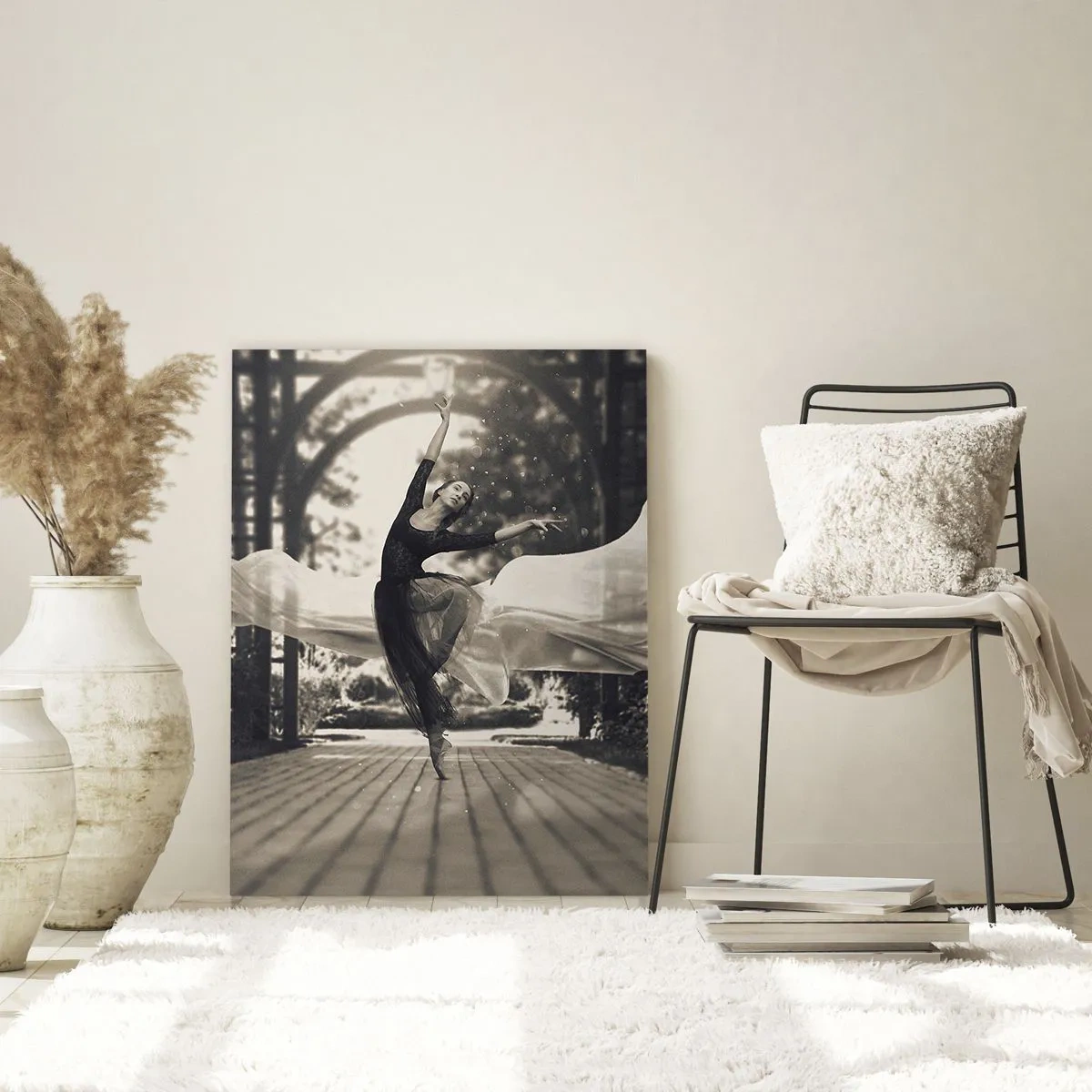 Quadro em vidro - A dança do espírito do jardim - 50x70 cm