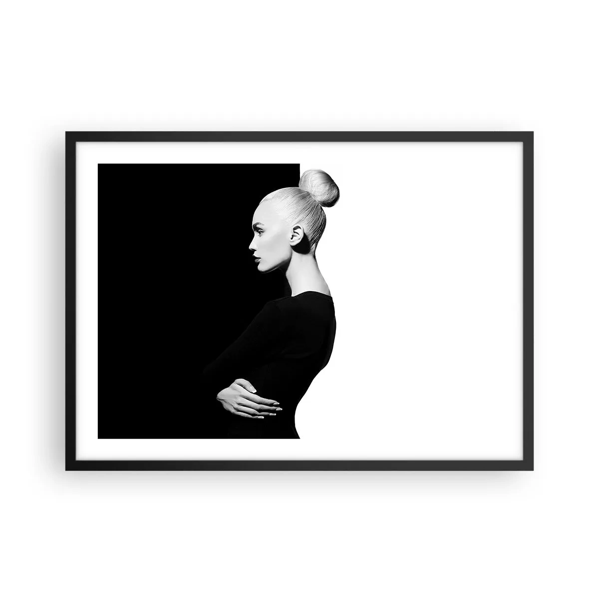 Pôster com moldura preta - Simplesmente mulher - 70x50 cm