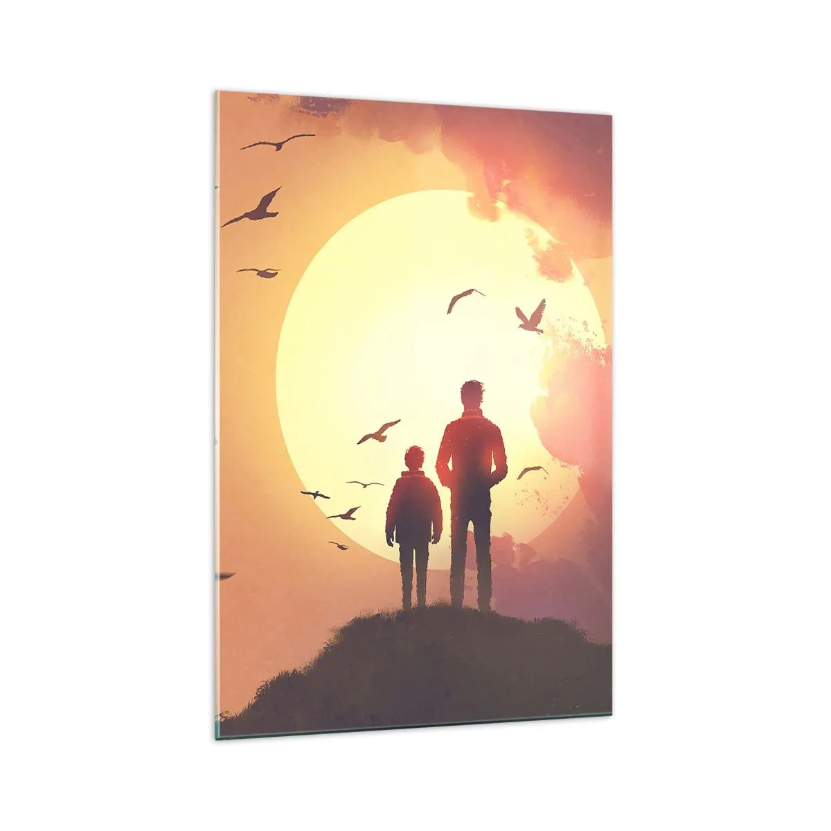 Quadro em vidro - Cara a cara com o sol - 70x100 cm