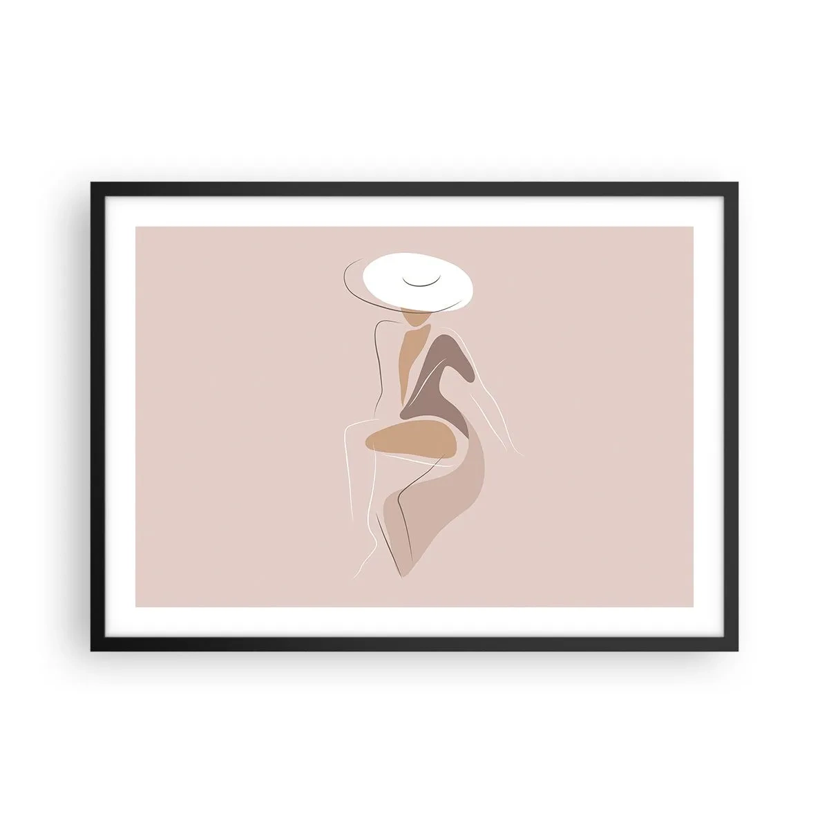 Pôster com moldura preta - Ser uma dama - 70x50 cm