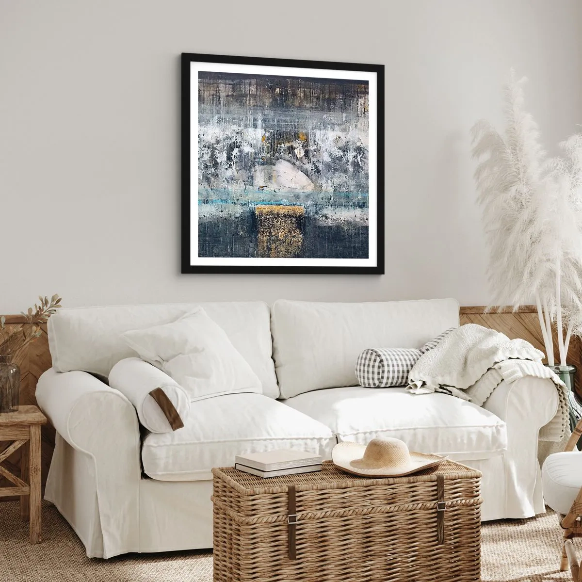 Pôster com moldura preta - Pelo gelo ou pelo torrão de terra - 60x60 cm