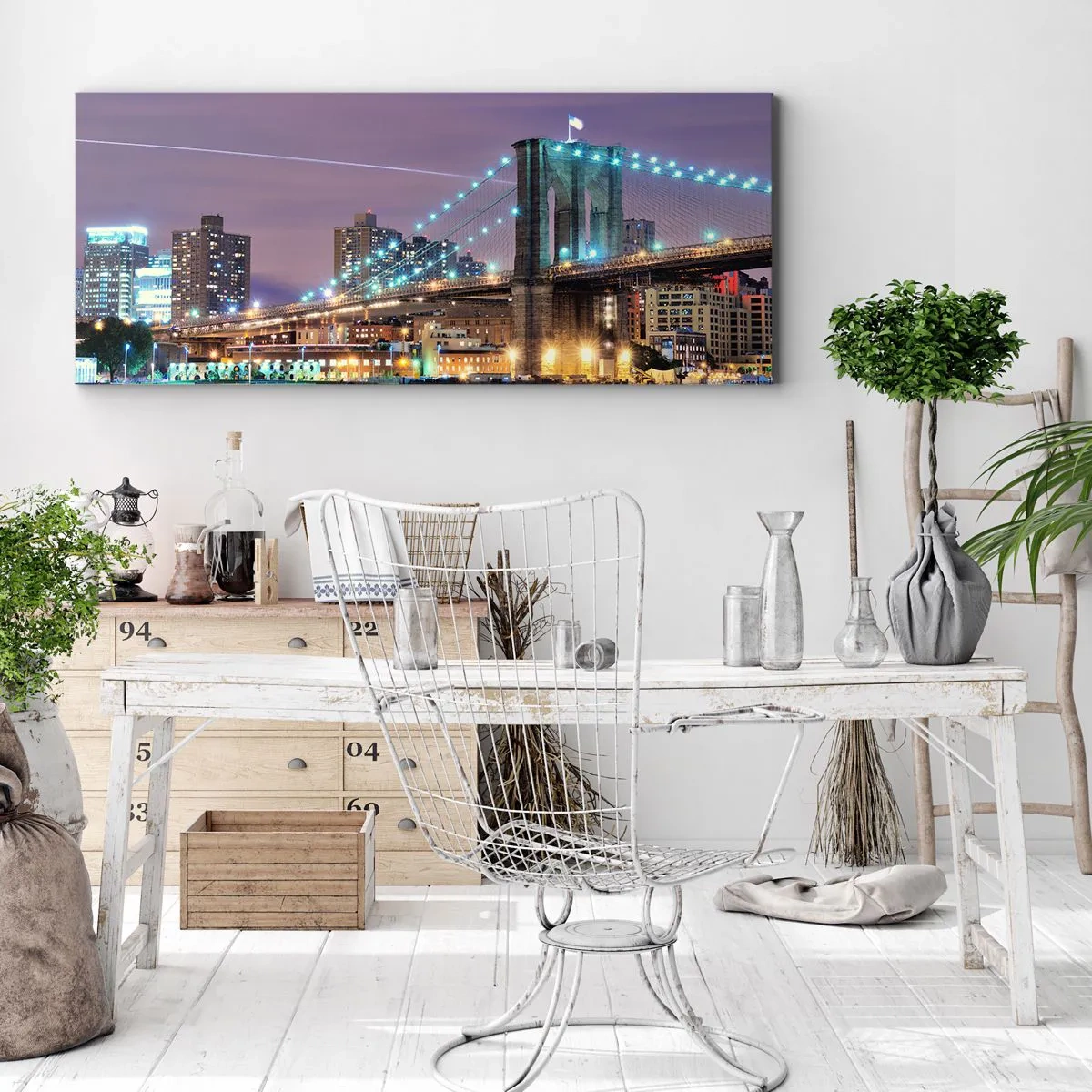 Quadro em tela - Por muitos anos, a Ponte do Brooklyn - 160x50 cm