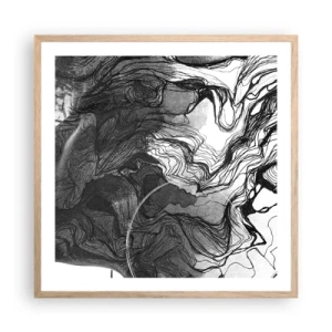 Pôster com moldura de carvalho claro - Entrelaçados em sonhos - 60x60 cm