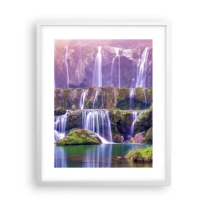 Pôster em moldura branca - Escadas para o céu - 40x50 cm