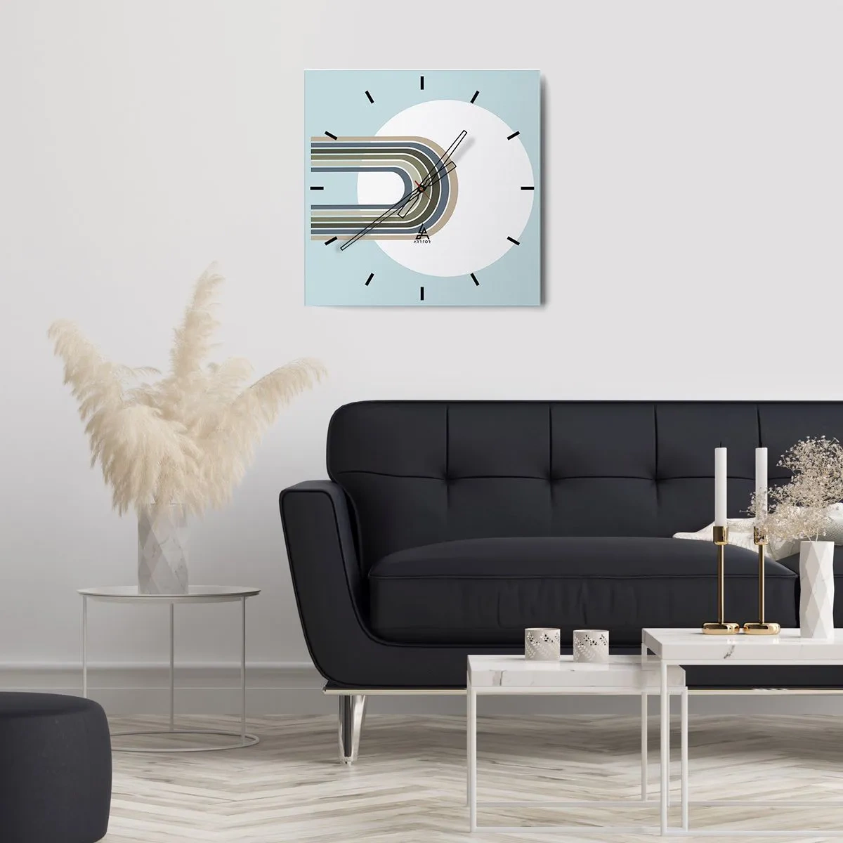 Relógio de parede - Relógio em vidro - Atração irresistível - 40x40 cm