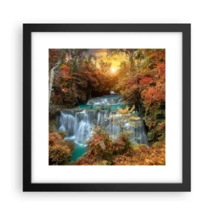 Pôster com moldura preta - O tesouro escondido da floresta - 30x30 cm