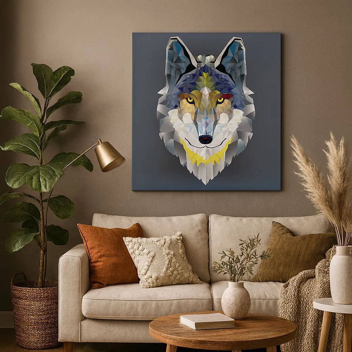 Quadro em tela - Quem não quer ser lobo, não lhe veste a pele - 30x30 cm