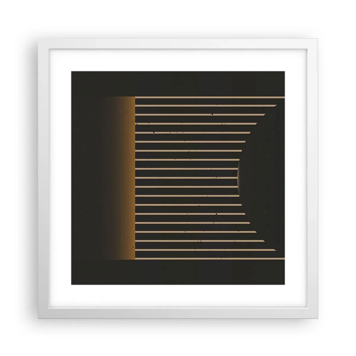 Pôster em moldura branca - Explorar a escuridão - 40x40 cm