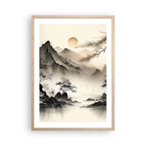 Pôster com moldura de carvalho claro - O charme único do Oriente - 50x70 cm