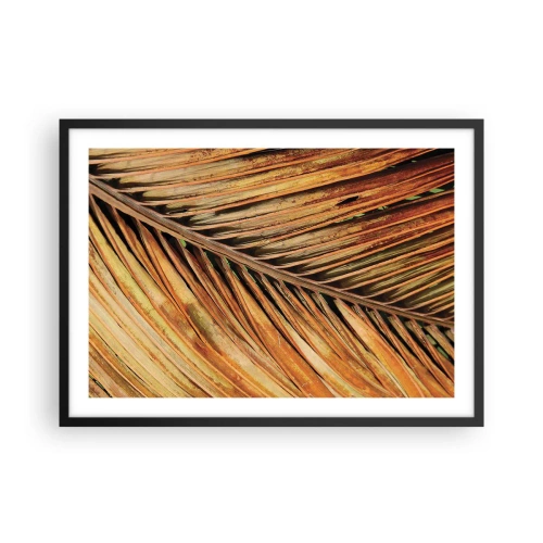 Pôster com moldura preta - Ouro de coco - 70x50 cm