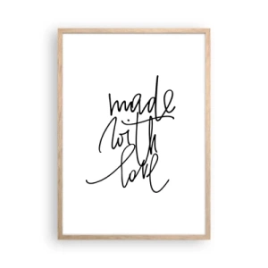 Pôster com moldura de carvalho claro - A melhor marca - 50x70 cm