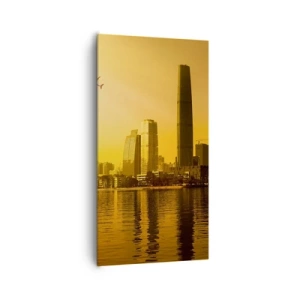 Quadro em tela - Cidade Dourada - 65x120 cm