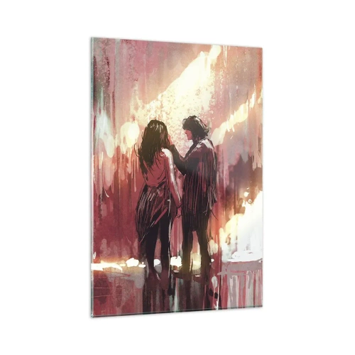 Quadro em vidro - O eterno espetáculo do amor - 80x120 cm